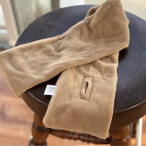 Wayland Square Women's Memory Foam Slipper Boots Size S 7/8 Brown W/Scarf Gift - Picture 11 of 14